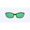 Costa Harpoon Shiny Black Frame Green Mirror Polarized Glass Lense Sunglasses