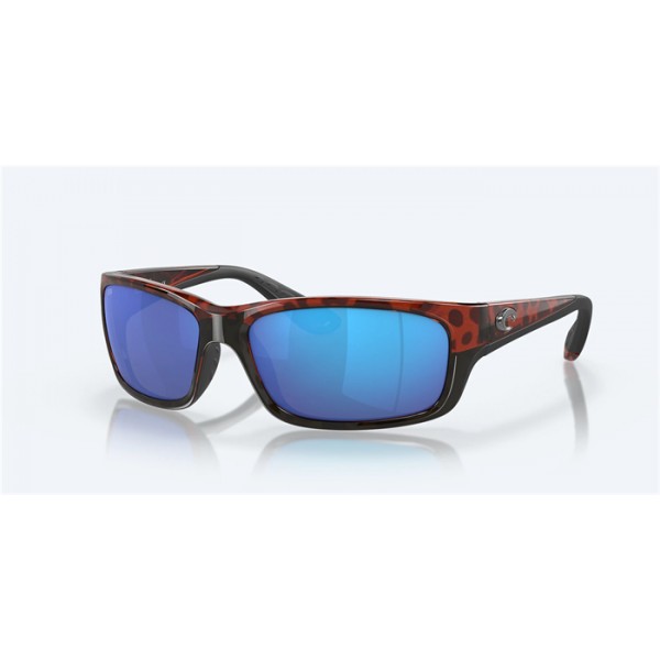 Costa Jose Tortoise Frame Blue Mirror Polarized Glass Lense Sunglasses