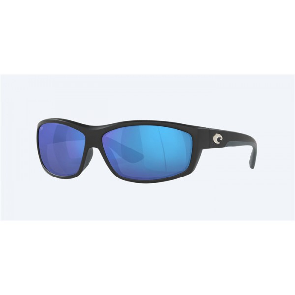 Costa Saltbreak Matte Black Frame Blue Mirror Polarized Glass Lense Sunglasses