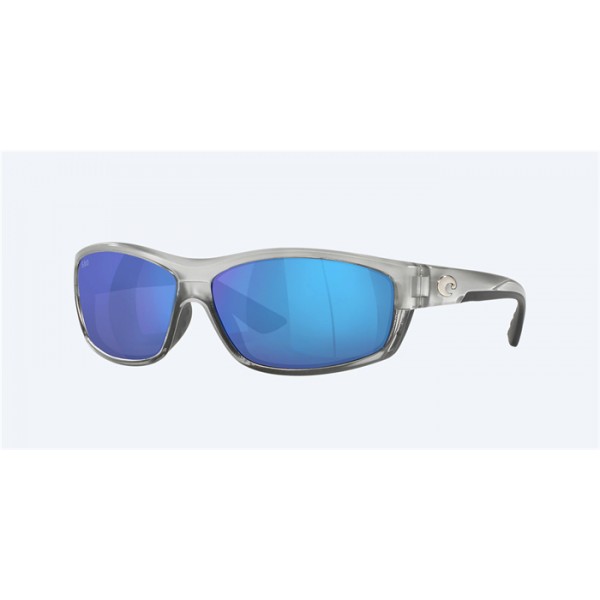 Costa Saltbreak Silver Frame Blue Mirror Polarized Glass Lense Sunglasses