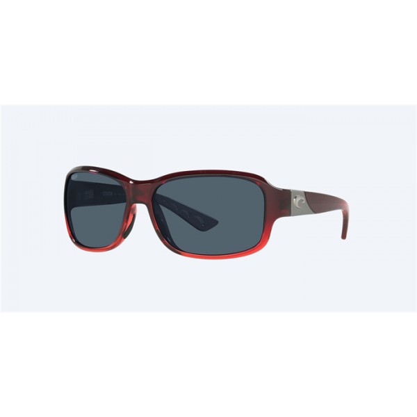 Costa Inlet Pomegranate Fade Frame Gray Polarized Polycarbonate Lense Sunglasses