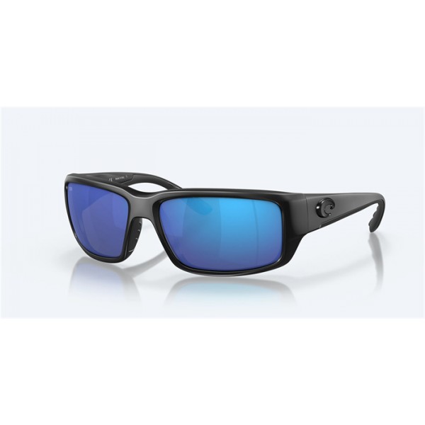 Costa Fantail Blackout Frame Blue Mirror Polarized Glass Lense Sunglasses
