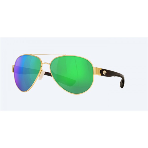 Costa South Point Gold Frame Green Mirror Polarized Polycarbonate Lense Sunglasses