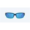 Costa Caballito Matte Caribbean Fade Frame Blue Mirror Polarized Glass Lense Sunglasses