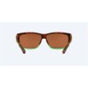 Costa Cut Matte Tortuga Fade Frame Green Mirror Polarized Polycarbonate Lense Sunglasses