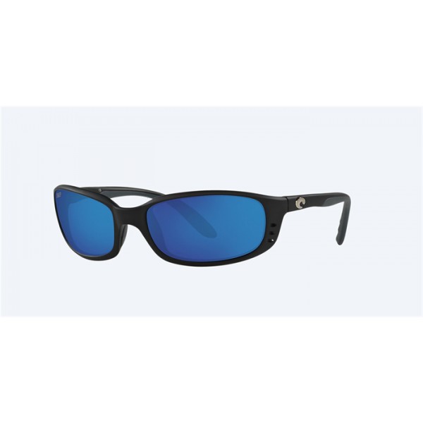 Costa Brine Readers Matte Black Frame Blue Mirror Polarized Polycarbonate Lense Sunglasses