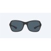 Costa Kare Shiny Black/Hibiscus Frame Gray Polarized Polycarbonate Lense Sunglasses