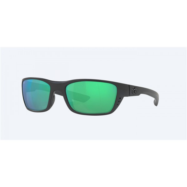 Costa Whitetip Blackout Frame Green Mirror Polarized Glass Lense Sunglasses