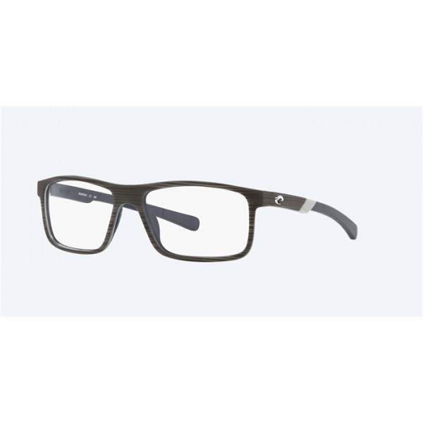 Costa Ocean Ridge 100 Matte Silver Teak / Gray / Dark Blue Frame Eyeglasses Sunglasses