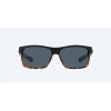 Costa Half Moon Black/Shiny Tort Frame Gray Polarized Polycarbonate Lense Sunglasses
