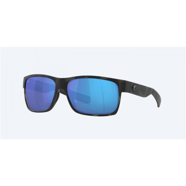 Costa Ocearch® Half Moon Tiger Shark Ocearch Frame Green Mirror Polarized Glass Lense Sunglasses