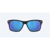 Costa Aransas Matte Black Frame Blue Mirror Polarized Glass Lense Sunglasses