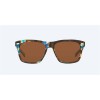 Costa Aransas Shiny Ocean Tortoise Frame Copper Polarized Glass Lense Sunglasses