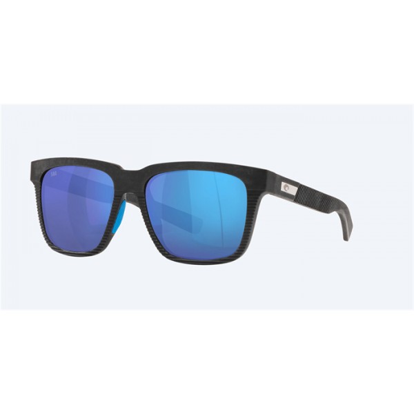 Costa Pescador Net Gray With Blue Rubber Frame Blue Mirror Polarized Glass Lense Sunglasses