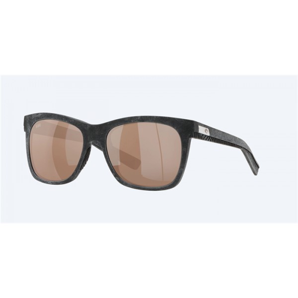 Costa Caldera Net Gray With Gray Rubber Frame Copper Silver Mirror Polarized Glass Lense Sunglasses