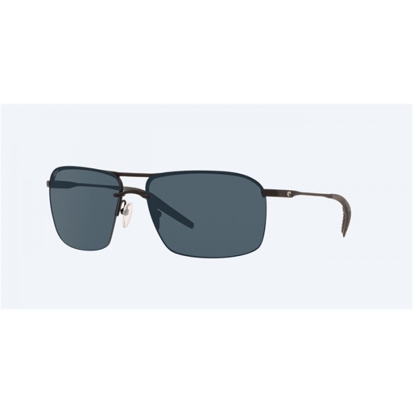 Costa Skimmer Matte Black Frame Gray Polarized Polycarbonate Lense Sunglasses