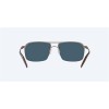 Costa Skimmer Matte Silver Frame Blue Mirror Polarized Polycarbonate Lense Sunglasses