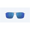Costa Skimmer Matte Silver Frame Blue Mirror Polarized Polycarbonate Lense Sunglasses