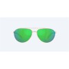 Costa Fernandina Brushed Gold Frame Green Mirror Polarized Polycarbonate Lense Sunglasses