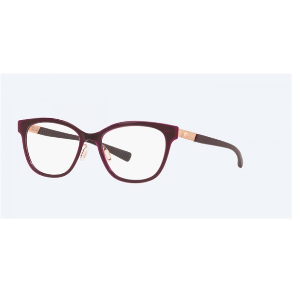 Costa Pacific Rise 310 Shiny Translucent Dark Plum Frame Eyeglasses Sunglasses