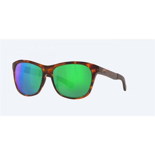 Costa Vela Tortoise Frame Green Mirror Polarized Polycarbonate Lense Sunglasses
