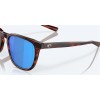 Costa Sullivan Matte Tortoise Frame Blue Mirror Polarized Glass Lense Sunglasses