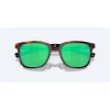 Costa Diego Matte Tortoise Frame Green Mirror Polarized Glass Lense Sunglasses