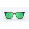 Costa Sullivan Matte Tortoise Frame Green Mirror Polarized Glass Lense Sunglasses