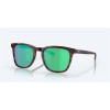 Costa Diego Matte Tortoise Frame Green Mirror Polarized Glass Lense Sunglasses