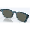 Costa Sullivan Shiny Deep Teal Fade Frame Gray Silver Mirror Polarized Glass Lense Sunglasses