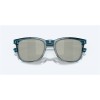 Costa Sullivan Shiny Deep Teal Fade Frame Gray Silver Mirror Polarized Glass Lense Sunglasses