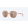 Costa Egret Brushed Rose Gold Frame Copper Silver Mirror Polarized Glass Lense Sunglasses