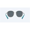 Costa Egret Brushed Silver Frame Blue Mirror Polarized Polycarbonate Lense Sunglasses