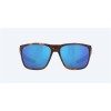 Costa Ferg Matte Tortoise Frame Blue Mirror Polarized Glass Lense Sunglasses