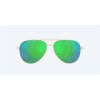 Costa Peli Brushed Gold Frame Green Mirror Polarized Polycarbonate Lense Sunglasses