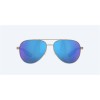 Costa Peli Brushed Gunmetal Frame Blue Mirror Polarized Glass Lense Sunglasses