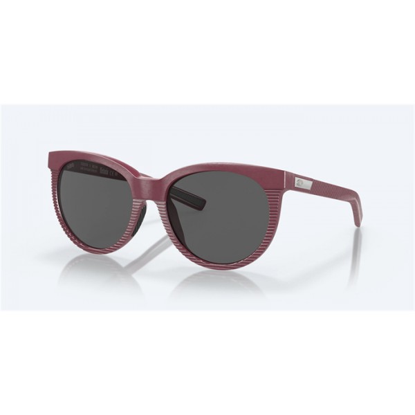 Costa Victoria Net Plum Frame Gray Polarized Glass Lense Sunglasses
