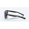 Costa Rincondo Shiny Black Frame Blue Mirror Polarized Glass Lense Sunglasses