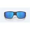 Costa Blackfin Pro Matte Black Frame Blue Mirror Polarized Glass Lense Sunglasses