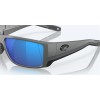 Costa Blackfin Pro Matte Gray Frame Blue Mirror Polarized Glass Lense Sunglasses