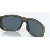 Costa Ferg Steel Gray Metallic Frame Blue Mirror Polarized Glass Lense Sunglasses