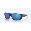 Costa Tuna Alley Pro Matte Black Frame Blue Mirror Polarized Glass Lense Sunglasses