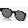 Costa Salina Black Frame Blue Mirror Polarized Glass Lense Sunglasses
