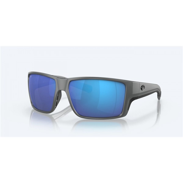 Costa Reefton Pro Matte Gray Frame Blue Mirror Polarized Glass Lense Sunglasses