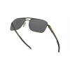 Oakley Gauge 6 Pewter Frame Prizm Black Polarized Lense Sunglasses