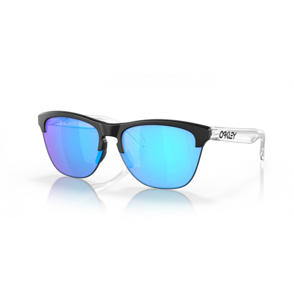 Oakley Frogskins Lite Matte Black Frame Prizm Sapphire Lense Sunglasses