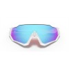 Oakley Flight Jacket Matte White Frame Prizm Sapphire Lense Sunglasses