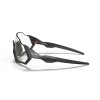 Oakley Flight Jacket Steel Frame Clear To Black Iridium Photochromic Lense Sunglasses
