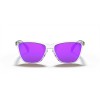 Oakley Frogskins 35th Anniversary Polished Clear Frame Prizm Violet Lense Sunglasses