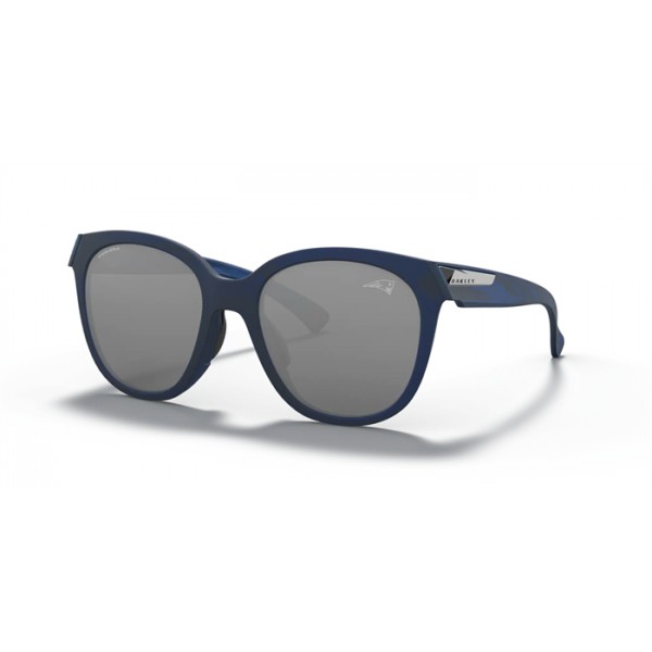 Oakley New England Patriots Low Key Matte Translucent Blue Frame Prizm Black Lense Sunglasses